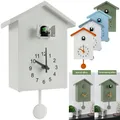 Cuckoo Clock with Chimer Cuckoo Sound Clocks with Pendulum Bird House Battery Powered Home Living