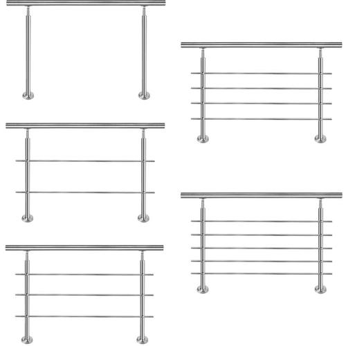 AUFUN Treppengeländer Edelstahl Handlauf für Treppen, Innen- und Außenbereich, Balkon, Geländer,