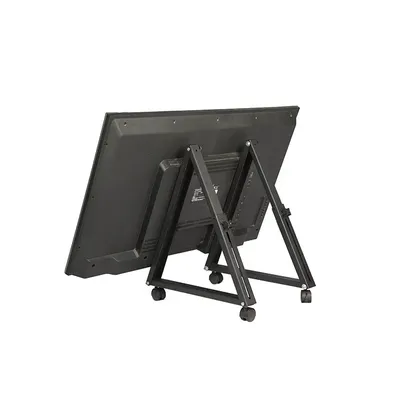 1 Paar rollender TV-Ständer, mobiler TV-Ständer mit Rollen für 32–55 Zoll LEDs, LCD, flache und gebogene Fernseher, winkelverstellbarer TV-Wagen