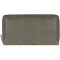 Logo Embossed Zip-around Wallet