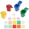 Bird Parrotinteractive Bin Toy Garbage Trick Toys Teaching Training Toys Tabletop Education Tool Sorting Color