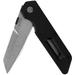 Mixtape Pocketknife; 3.1 Inch 8Cr13MoV Stonewashed Stainless Steel Reverse Tanto Blade Glass Filled Nylon Handle Manual Opening Liner Lock and Disk (2050) Black Normal