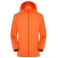 Wyongtao Women Men Windproof Jacket Winter Fleece Snow Coat Hooded Raincoat Sports Running and Mountaineering Suit Orange XXL