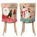 Christmas Chair Covers Chair Back Cover Xmas Dining Chair Slipcovers Chair Cover Santa Claus Hat Christmas Home Dinner Table Xmas Chair Covers for Christmas Holiday Festival Decoration Kitchen