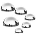 NUOLUX 6Pcs Stainless Steel Garden Hemisphere Garden Hollow Gazing Balls Garden Mirrors