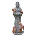 NUOLUX Saint Francis Statue Bird Feeder garden Bird Food Water Container Bird Feeding Tool