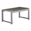 Afuera Living Modern Aluminum Outdoor Coffee Table in Gray Finish