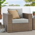 Modway Convene Outdoor Patio Outdoor Patio Armchair in Cappuccino Gray