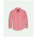 Brooks Brothers Boys Cotton Oxford Gingham Sport Shirt | Bright Red | Size 8