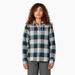 Dickies Women's Flannel Hooded Shirt Jacket - Alloy Campside Plaid Size XL (FJ076)