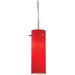 Titan 1 4" Wide Chrome Kiss Canopy LED Pendant With Red Glass Shade