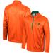 Men's Colosseum Orange Miami Hurricanes The Machine Half-Zip Jacket