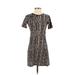 Theory Casual Dress - Mini High Neck Short sleeves: Black Dresses - Women's Size P