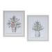 Potted Pine Tree Wall Art (Set of 2) - 10" x 0.75" x 11.75"