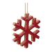 Wood Snowflake Ornament (Set of 12) - 4" x 1.5" x 4" (L x W x H)