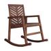 Brown Oakland Acacia Outdoor Rocking Chair by DreamPatio