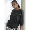 Sweatshirt FRENCH CONNECTION, Damen, Gr. 32/34, schwarz, Sweatware, Obermaterial: 60% Baumwolle, 40% Polyester, unifarben, modisch, lässig geschnitten normal, Rundhals, Langarm angesetztes Bündchen, Sweatshirts, mit Schriftzug auf dem Rücken