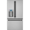 Café ENERGY STAR® 27.7 Cu. Ft. Smart French-Door Refrigerator w/ Hot Water Dispenser, Stainless Steel in Gray/Black | Wayfair