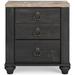 Signature Design by Ashley Nanforth Solid Wood Nightstand Wood in Black/Brown | 25.67 H x 23.74 W x 15.75 D in | Wayfair B3670-92
