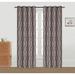iH casadécor Floral Room Darkening Grommet Single Curtain Panel Polyester in Brown | 96 H x 54 W in | Wayfair SC-1092CH(2)