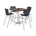 KFI Studios Kool 42" L Square Manufactured Wood Breakroom Table & Chair Set Metal in Brown | 41" H x 42" L x 42" W | Wayfair