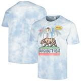 Unisex White Beavis and Butt-Head Riding Cali Bear Graphic T-Shirt