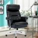 Latitude Run® Callem 350LBS Executive Faux Office Chair w/ Heavy-duty Base & Oversized Seat Cushion Upholstered in Black | Wayfair