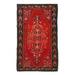Red 104 x 59 x 0.25 in Area Rug - Isabelline Oriental Handmade Rectangle 4'11" x 8'8" Wool/Area Rug in Black/Yellow | Wayfair