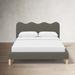 Birch Lane™ Veda Upholstered Bed Polyester in Gray | 37 H x 78 W x 94 D in | Wayfair DBF6DDD797A747B480579129DD41DDE2