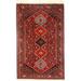 Red 61" x 95" L Area Rug - Isabelline Oriental Handmade Rectangle 5'1" x 7'11" Area Rug in Blue/Light Brown/95.0 x 61.0 x 0.25 in | Wayfair