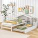 Gracie Oaks Cloverdale Solid Wood Storage Bed Wood in White | 44.5 H x 61.3 W x 92 D in | Wayfair 06AC72CCA25746A59350E0C98A436D63