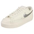 NIKE Blazer Low Platform Womens Fashion Trainers in White - 9 UK