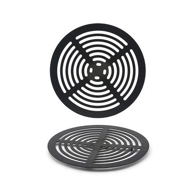 Front of the House BHO080BKS20 9" Round Grill Plate - Stainless Steel, Matte Black