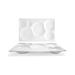 Front of the House BPT037WHP21 15 1/2" x 10" Rectangular Bento Platter - Porcelain, White