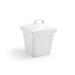 Front of the House DBO076WHP22 Mod Square 15 oz Condiment Jar - White
