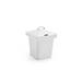 Front of the House DBO090WHP22 Square 4 oz Condiment Jar - White