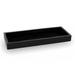 Front of the House RTR006BKB12 Rectangular Serving Tray - 11 3/4" x 4 1/4" x 1 1/4", Bamboo, Black