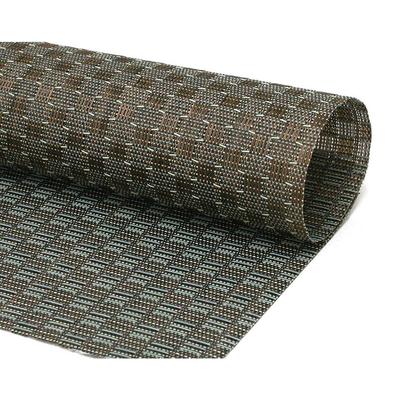 Front of the House XPM084GOV83 Rectangular Metroweave Woven Vinyl Placemat - 14" x 11", Bronze, Brown