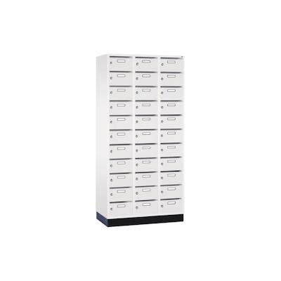 Postverteilerschrank H1950xB920xT500mm 33 Fächer verkehrsweiß/verkehrsweiß C+P Image
