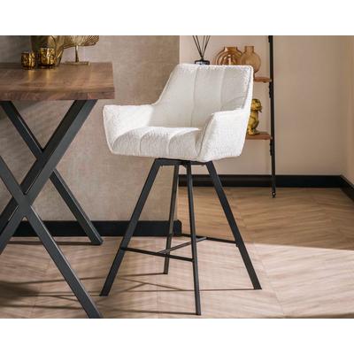 designline »Raster« Barstuhl Bouclé bouclé weiss Image