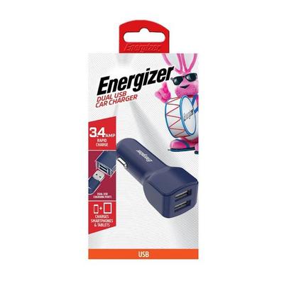 Energizer 06703 - 3.4Amp Dual USB Car Charger (ENG-USBC6BL) Car Charger