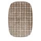 Tapis contemporain ovale brun 200x290 cm