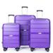 Hardshell Suitcase Spinner Wheels PP Luggage Sets Lightweight Suitcase with TSA Lock,3-Piece Set (20/24/28)