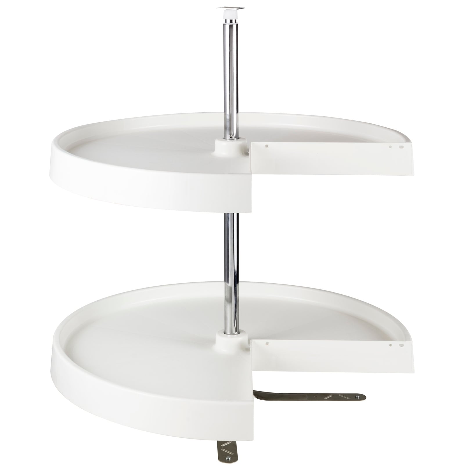 Hardware Resources 24" Diameter Pie Cut Two Shelf Lazy Susan with