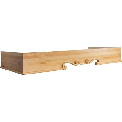 Hardware Resources Range Hood Capital, 9-13/16"H x 73"W x 30-1/2"D - Natural Maple