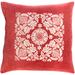 Dinesha Traditional Medallion Red Feather Down or Poly Filled Throw Pillow 20-inch