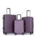 3 Piece Luggage Sets ABS Lightweight Suitcase with Two Hooks, Spinner Wheels, TSA Lock, (20/24/28)