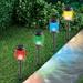 Solar Powered Colorful Path Lights - Set of 4 - 3.74 x 16.54 x 3.74