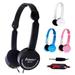 Bcloud Retractable Foldable Over-ear Headphone Headset with Mic Stereo Bass for Kids Black One Size