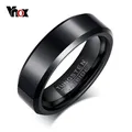 Vnox-Bague de fiançailles en carbure de tungstène noir pour homme bijoux de mariage 6mm de large